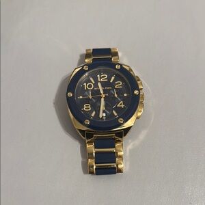 Michael Kors Gold and Blue Women's Watch